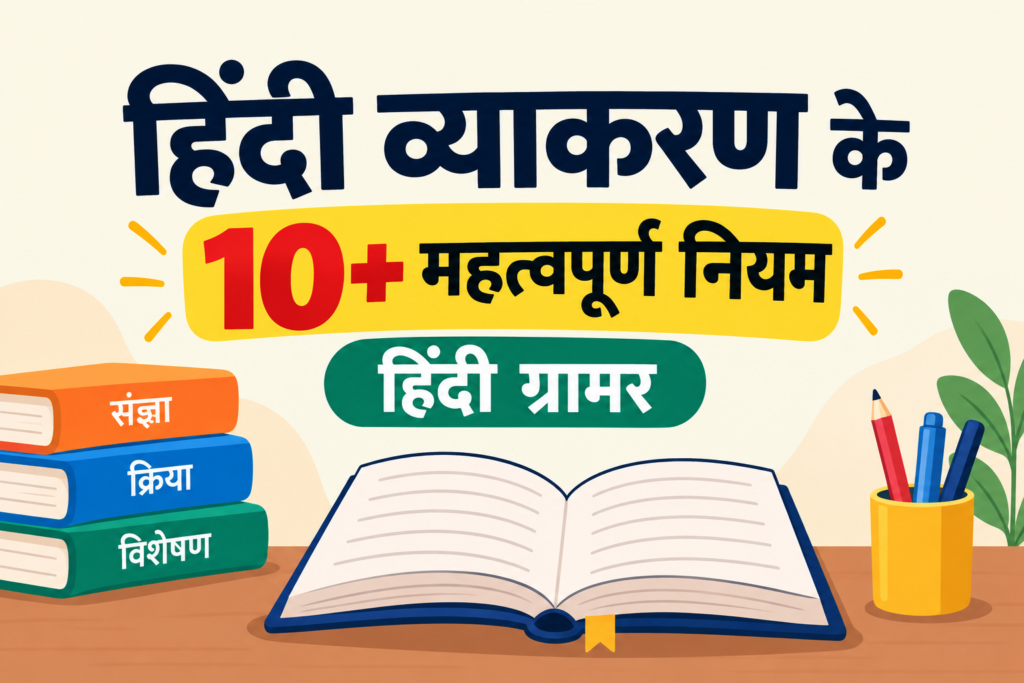 हिंदी व्याकरण के 10+ महत्वपूर्ण नियम | आसान तरीके से सीखें हिंदी ग्रामर